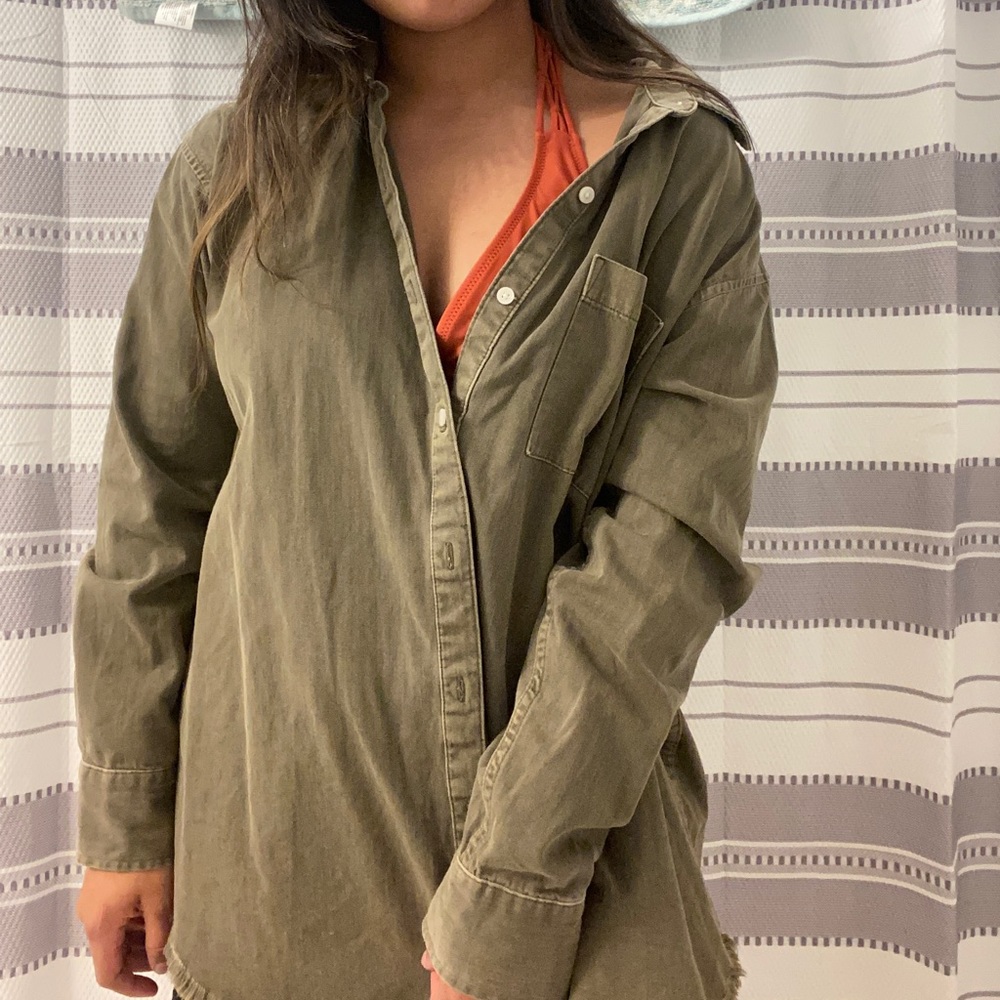 Beach button up